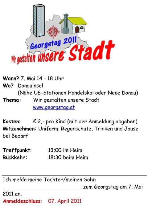Georgstag 2011 Ausschreibung
