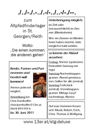 St. Georgen 2011 Einladung